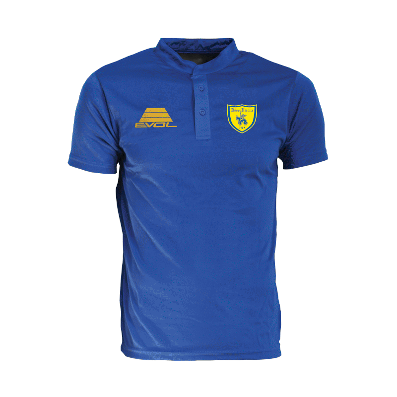 Polo sportiva tessuto tecnico con maniche personalizzate Chievo Verona
