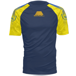 T shirt sportiva evol action colore blue scuro azzurro