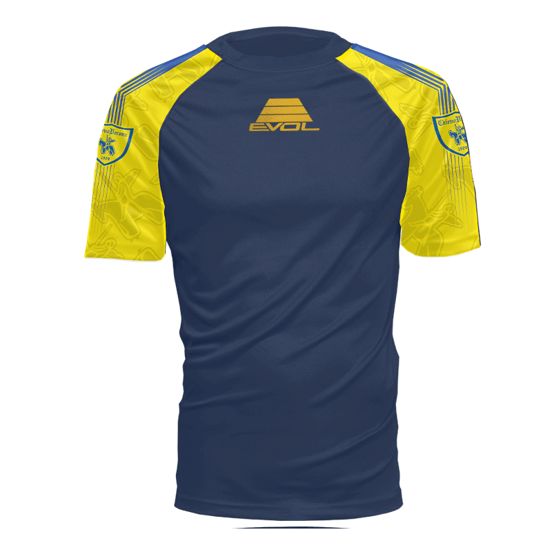 T shirt sportiva evol action colore blue scuro azzurro