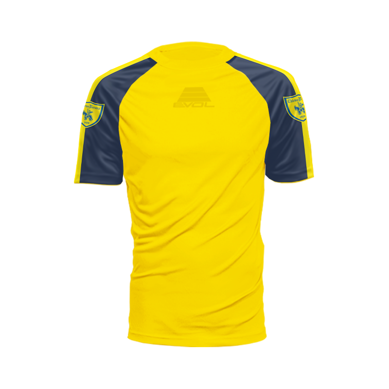 T shirt sportiva evol action colore blue scuro azzurro
