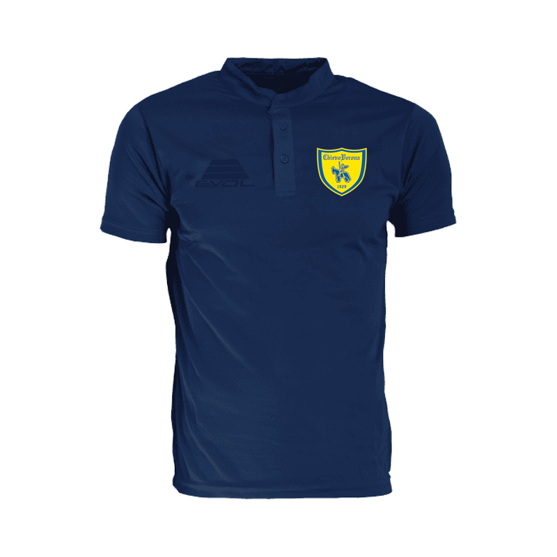 Polo sportiva tessuto tecnico con patch UV-HD in rilievo Chievo Verona
